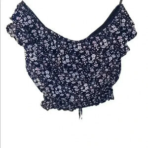 Crop/Tube top with ruffles